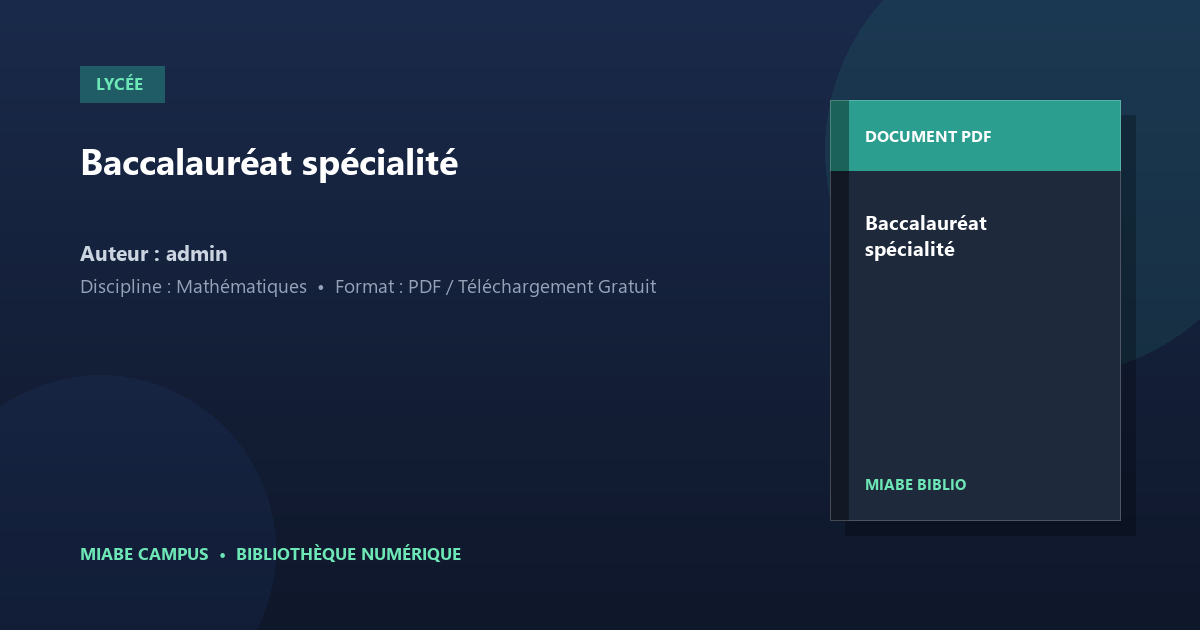 Aperçu de la page de garde