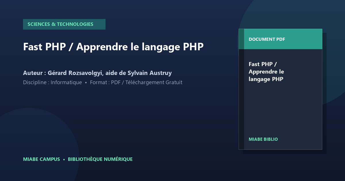 Aperçu de la page de garde